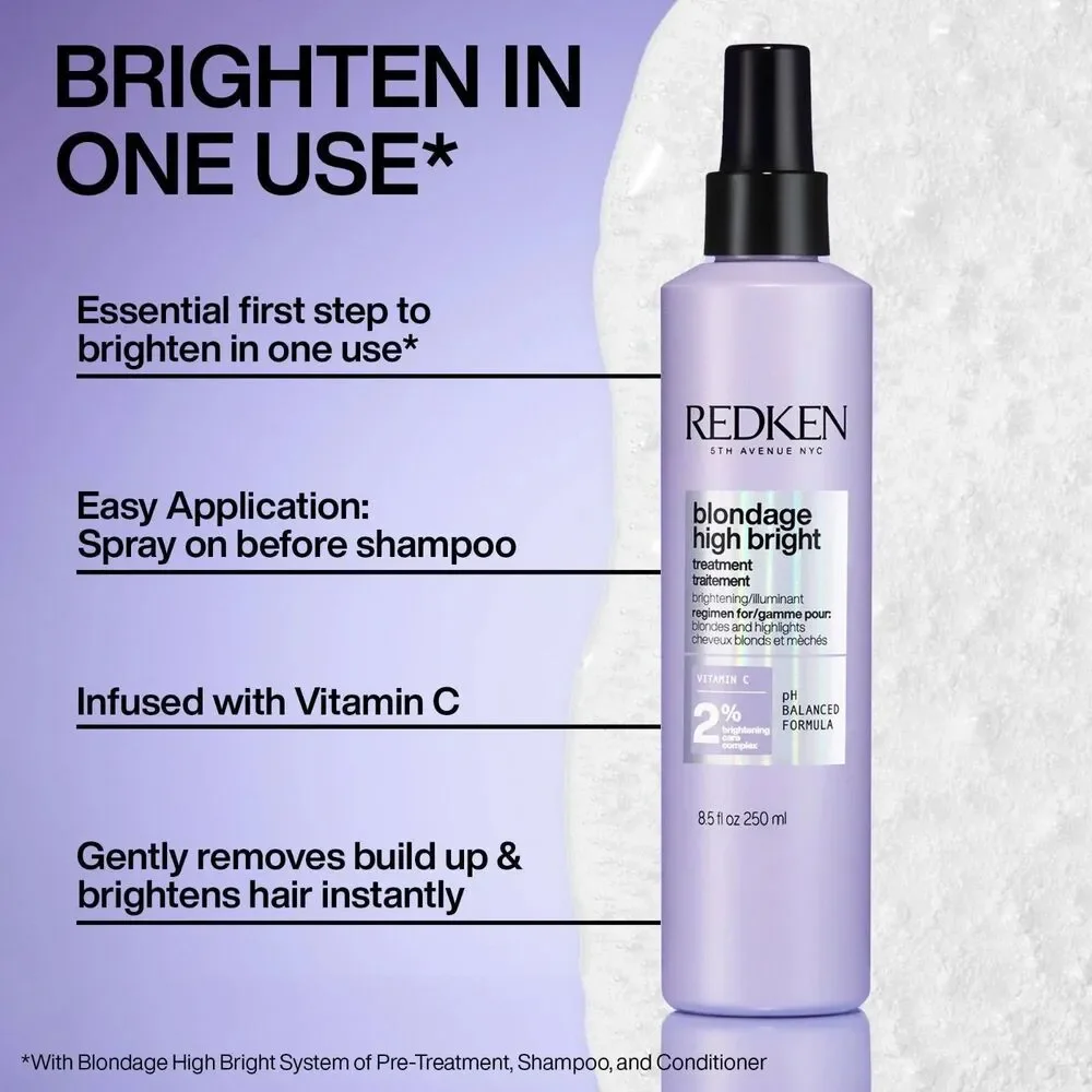 REDKEN Blondage High Bright Pre-Treatment 8.45 oz Blonde Brightening Boost